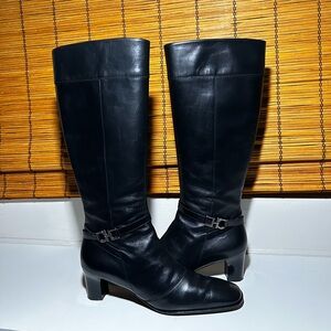 Authentic Salvatore Ferragamo Leather Boots